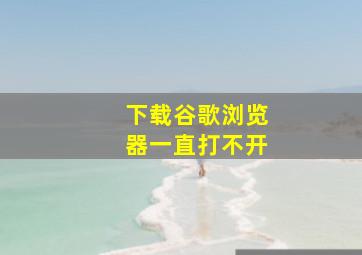 下载谷歌浏览器一直打不开