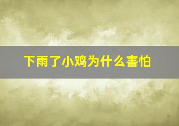 下雨了小鸡为什么害怕