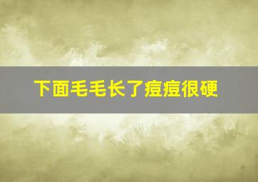 下面毛毛长了痘痘很硬