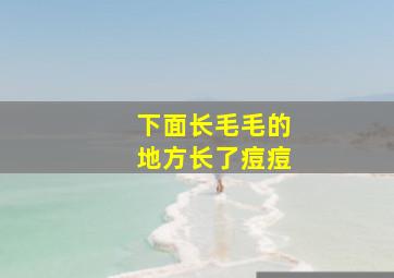 下面长毛毛的地方长了痘痘