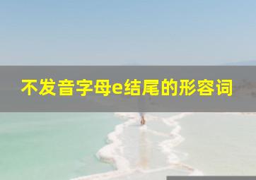 不发音字母e结尾的形容词