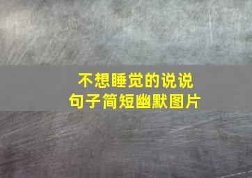 不想睡觉的说说句子简短幽默图片