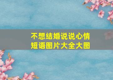 不想结婚说说心情短语图片大全大图