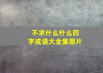 不求什么什么四字成语大全集图片