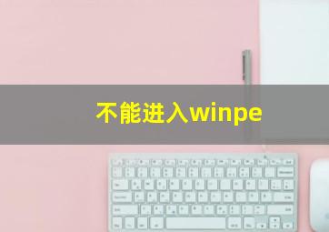 不能进入winpe