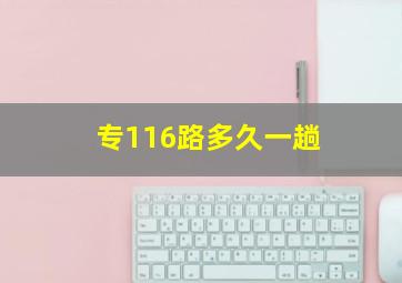 专116路多久一趟