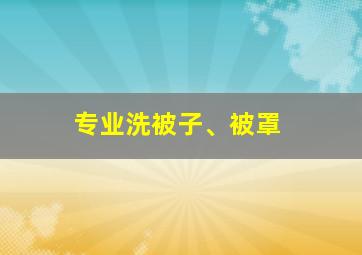 专业洗被子、被罩