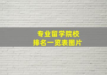 专业留学院校排名一览表图片