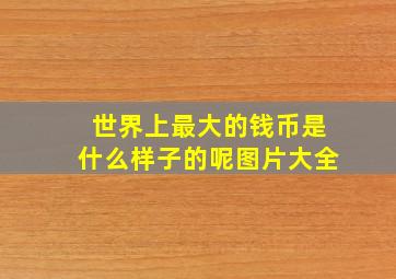 世界上最大的钱币是什么样子的呢图片大全