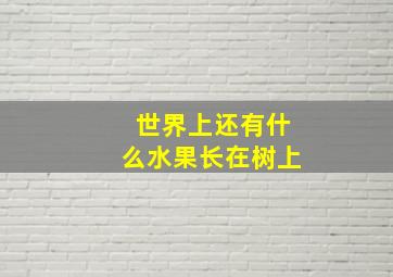 世界上还有什么水果长在树上