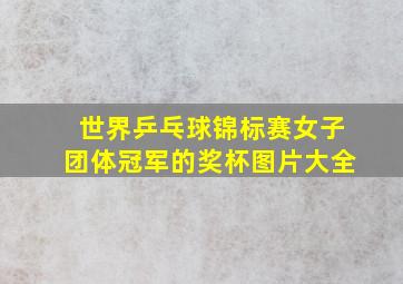 世界乒乓球锦标赛女子团体冠军的奖杯图片大全