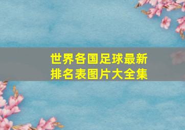 世界各国足球最新排名表图片大全集