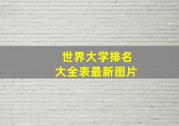 世界大学排名大全表最新图片