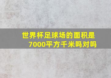 世界杯足球场的面积是7000平方千米吗对吗