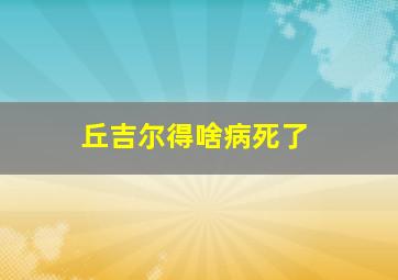 丘吉尔得啥病死了