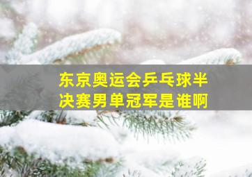 东京奥运会乒乓球半决赛男单冠军是谁啊