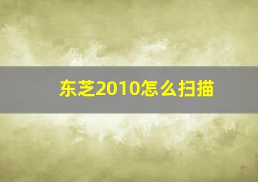 东芝2010怎么扫描