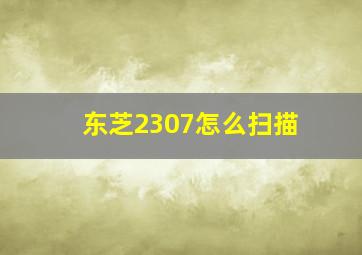 东芝2307怎么扫描