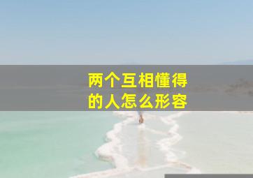 两个互相懂得的人怎么形容