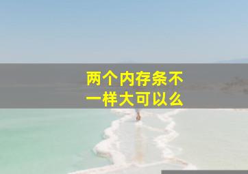 两个内存条不一样大可以么