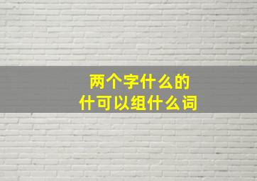 两个字什么的什可以组什么词