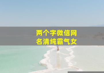 两个字微信网名清纯霸气女