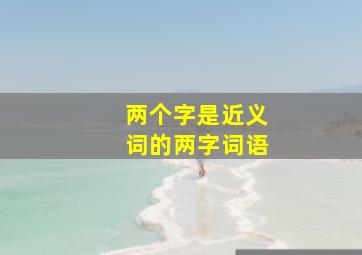 两个字是近义词的两字词语