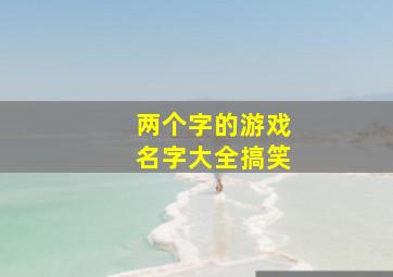 两个字的游戏名字大全搞笑