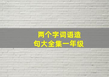 两个字词语造句大全集一年级