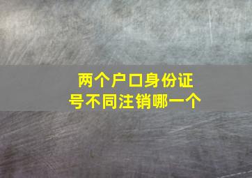 两个户口身份证号不同注销哪一个