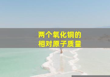 两个氧化铜的相对原子质量