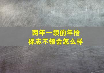 两年一领的年检标志不领会怎么样