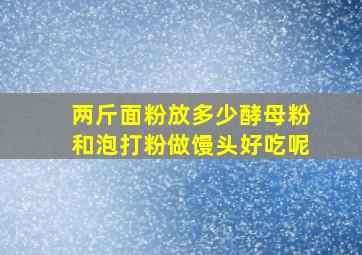 两斤面粉放多少酵母粉和泡打粉做馒头好吃呢