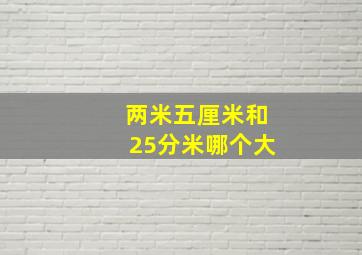 两米五厘米和25分米哪个大