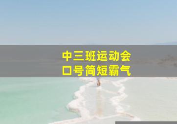 中三班运动会口号简短霸气