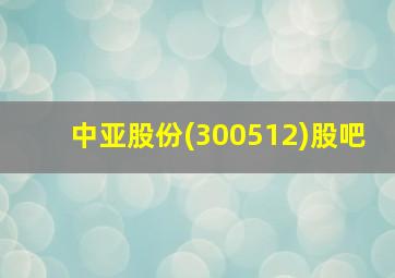 中亚股份(300512)股吧