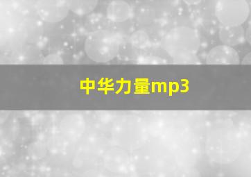 中华力量mp3