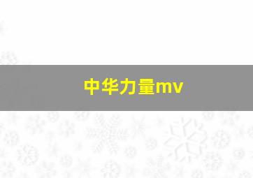 中华力量mv