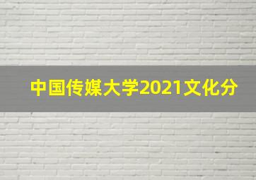 中国传媒大学2021文化分