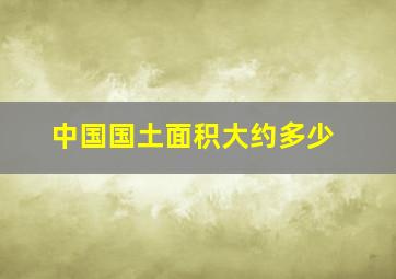 中国国土面积大约多少