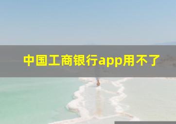 中国工商银行app用不了