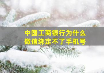 中国工商银行为什么微信绑定不了手机号