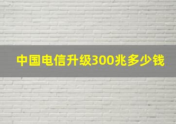 中国电信升级300兆多少钱