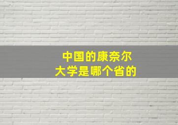 中国的康奈尔大学是哪个省的