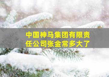 中国神马集团有限责任公司张金常多大了