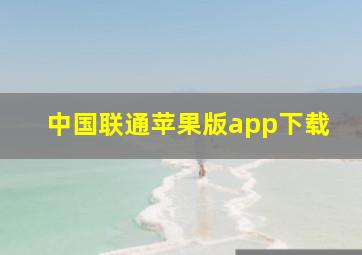 中国联通苹果版app下载