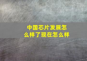 中国芯片发展怎么样了现在怎么样