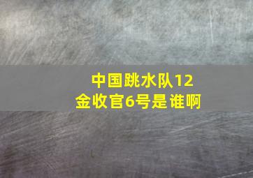 中国跳水队12金收官6号是谁啊