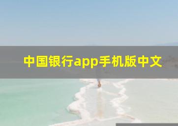 中国银行app手机版中文