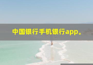 中国银行手机银行app。